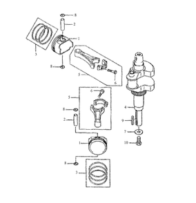 Part Location Diagram of KM-13031-7019 Cub Cadet Crankshaft-Comp